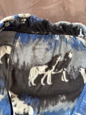 CuddlDuds Howling Dog Fleece Pants Sz XL